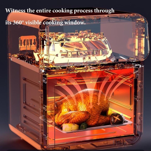 10L Large Air Fryers Oven with Rotisserie for Family Digital 1350W,0-60 Minutes Free Timer,15 in 1 Multicooker, Roast, Grill, Bake, Toast, Fry,