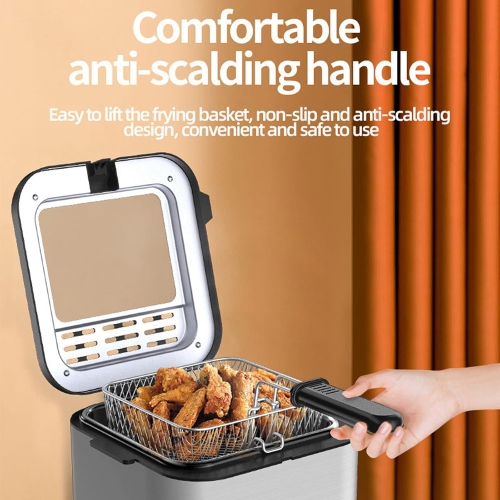 Friteuse, machine à frites, friteuse domestique, mini friteuse multifonction, poulet frit en bâtonnet de pâte frit, 2,5&nbsp;L