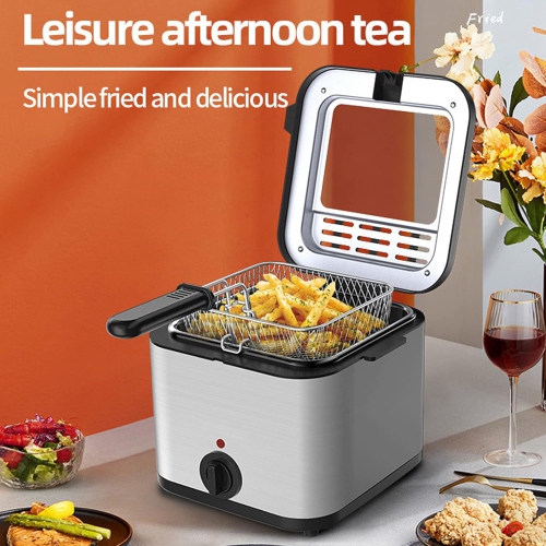 Friteuse, machine à frites, friteuse domestique, mini friteuse multifonction, poulet frit en bâtonnet de pâte frit, 2,5&nbsp;L