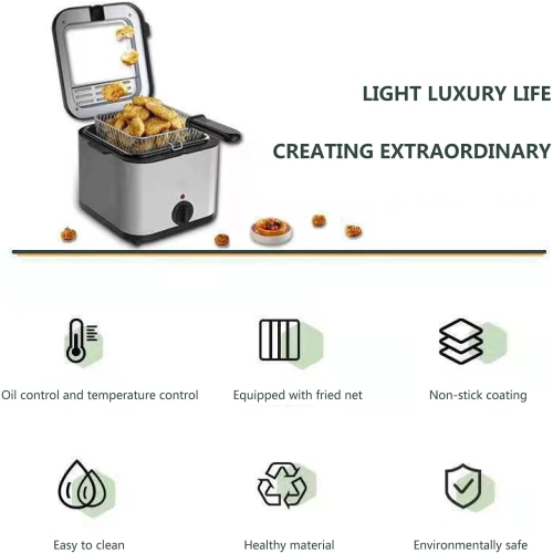 Friteuse, machine à frites, friteuse domestique, mini friteuse multifonction, poulet frit en bâtonnet de pâte frit, 2,5&nbsp;L
