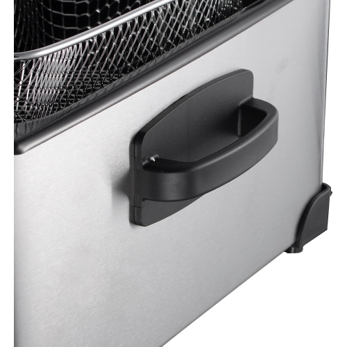 Electric Fryer, Tabletop Fryer, 3L, Commercial Use, Home Fryer, 110 V, Safe and Energy Saving, Home Use, Tabletop Fryer, Silver [Overheating