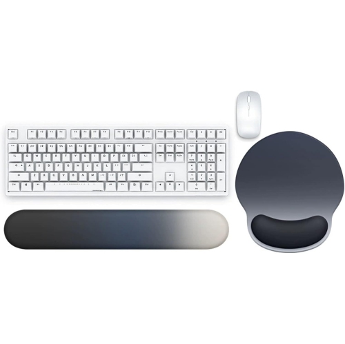 GREEN SCENIC  Keyboard Wrist Rest, Ergonomic Soft Memory Foam Wrist Rest for Gaming, Office, Computer, Laptop - Gradient Blue-Black (Keyboard Rest +