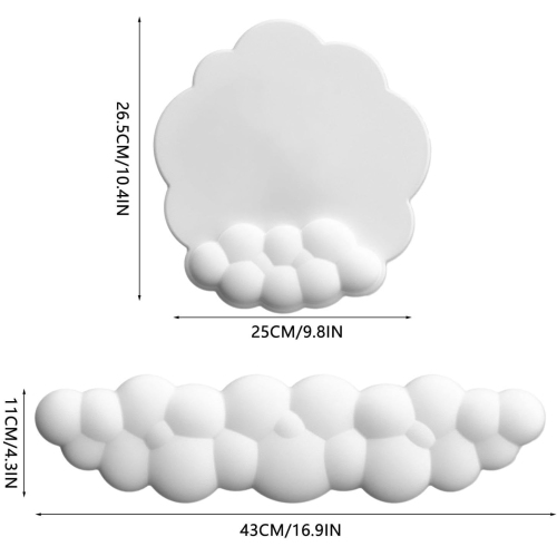 Mouse pad, ergonomic mouse pad, cloud-shaped non-slip foam mouse pad - Office supplies, computer mouse pad