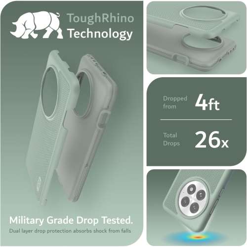 TUDIA MergeGrip for OnePlus 13 Case 5G 2025 Drop Protection - Green Lily