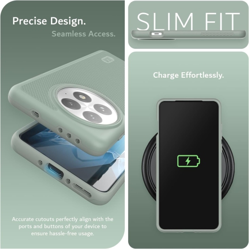 TUDIA MergeGrip for OnePlus 13 Case 5G 2025 Drop Protection - Green Lily