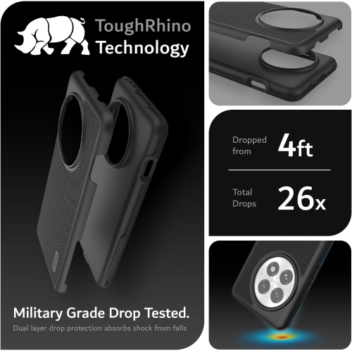 TUDIA MergeGrip for OnePlus 13 Case 5G 2025 Drop Protection - Black
