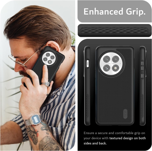 TUDIA MergeGrip for OnePlus 13 Case 5G 2025 Drop Protection - Black
