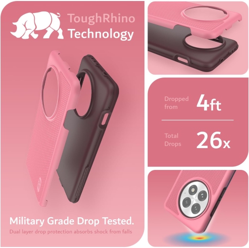 TUDIA MergeGrip for OnePlus 13 Case 5G 2025 Drop Protection - Smokey Pink