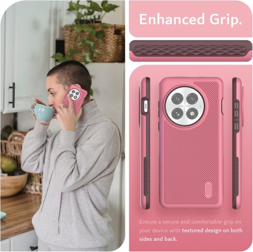 TUDIA MergeGrip for OnePlus 13 Case 5G 2025 Drop Protection - Smokey Pink