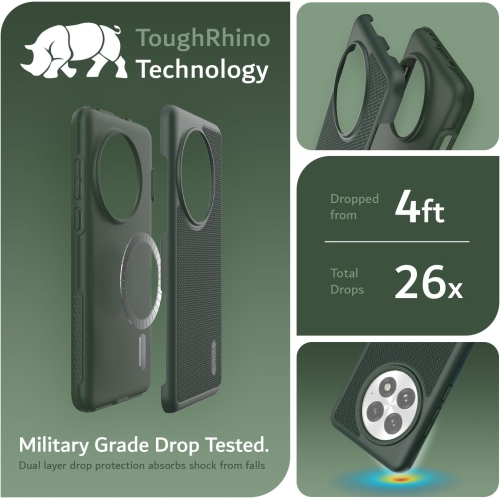 TUDIA MergeGrip for OnePlus 13 Case 5G 2025 MagSafe Compatible - Pine Green