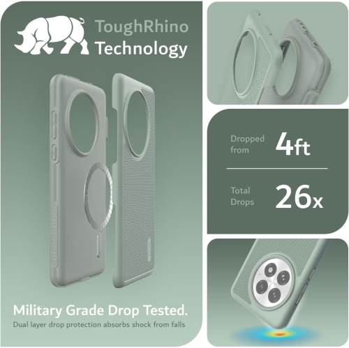 TUDIA MergeGrip for OnePlus 13 Case 5G 2025 MagSafe Compatible - Green Lily