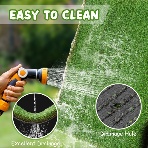 Famapy Premium Artificial Grass Turf – 13.1FT x 6.6FT Synthetic Lawn Rug, Fire & UV Resistant, Eco-Friendly, Pet-Safe, No Watering or Mowing Needed