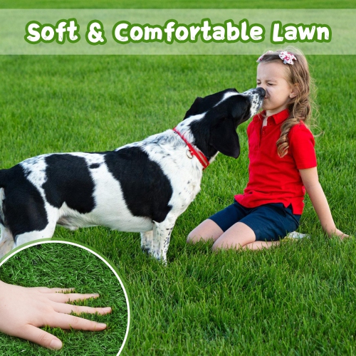 Famapy Premium Artificial Grass Turf – 13.1FT x 6.6FT Synthetic Lawn Rug, Fire & UV Resistant, Eco-Friendly, Pet-Safe, No Watering or Mowing Needed