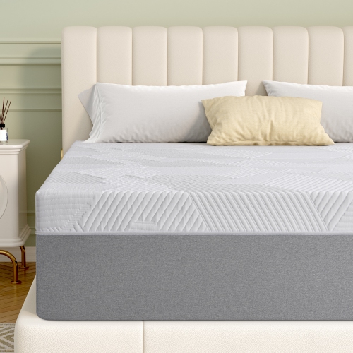 Twolike Furniture – Matelas moyen en mousse à mémoire en gel 8 po, sans fibre de verre, mousse respirante de qualité supérieure, matelas