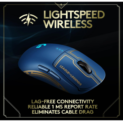 Refurbished - Logitech G PRO Wireless Gaming Mouse - Lightspeed, Hero 25K Sensor, 25,600 DPI, RGB, 4-8 Customizable Buttons (910-006449)