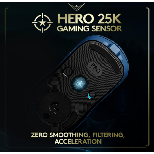 Refurbished - Logitech G PRO Wireless Gaming Mouse - Lightspeed, Hero 25K Sensor, 25,600 DPI, RGB, 4-8 Customizable Buttons (910-006449)