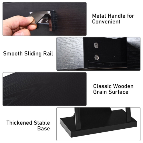 Gymax Console Table Sofa Entry Hallway Porch Desk Storage Display Shelves W/Drawer