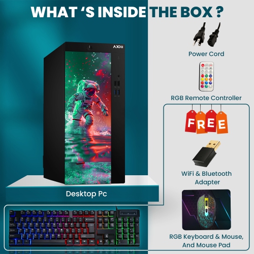 AXOII Custom RGB Desktop - Intel Core i7, 16GB Memory, 256GB SSD, Win 11 Pro + Wi-Fi, Bluetooth by AXOII - Refurbished condition - Image 4