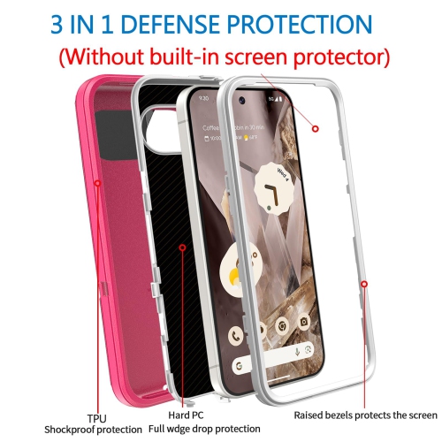 Étui pour Google Pixel 10/10 Pro 5G, robuste antichoc, hermétique à la poussière, robuste et protecteur 3-en-1, protecteur pour Pixel 10/10 Pro 5G