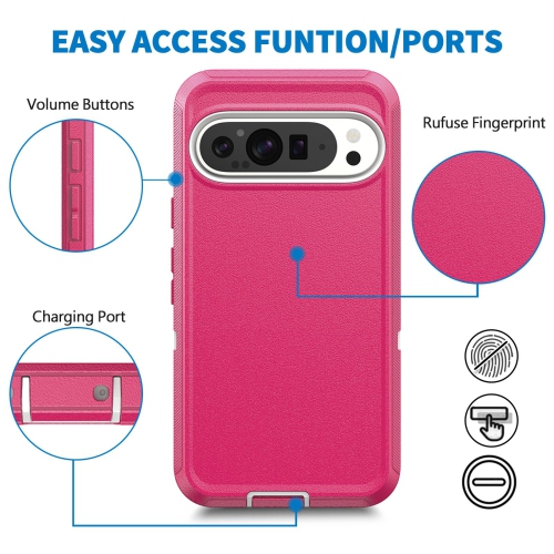 Étui pour Google Pixel 10/10 Pro 5G, robuste antichoc, hermétique à la poussière, robuste et protecteur 3-en-1, protecteur pour Pixel 10/10 Pro 5G