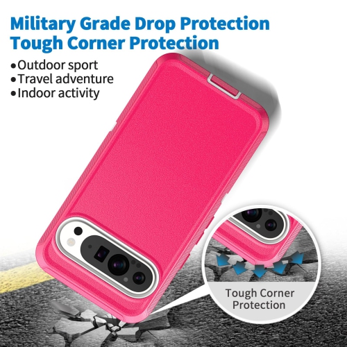 Étui pour Google Pixel 10/10 Pro 5G, robuste antichoc, hermétique à la poussière, robuste et protecteur 3-en-1, protecteur pour Pixel 10/10 Pro 5G