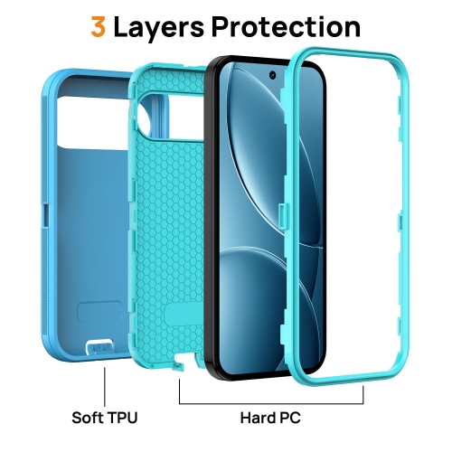 Pour Google Pixel 9/10/9 Pro/10 Pro, étui de téléphone antichoc, robuste et résistant aux chutes, 3 couches, robuste, rigide, hermétique à la