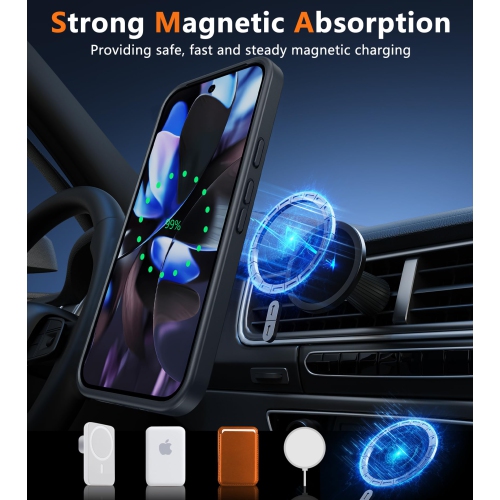 Pour l'étui pour Pixel 10 de Google&nbsp;: Google – Étui magnétique mat antichoc robuste translucide pour Pixel 10 Pro, robuste, résistant aux chutes