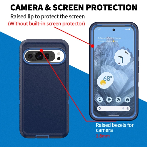 Case for Google Pixel 10 Pro XL 5G, Heavy Duty Shockproof Dustproof 3 in 1 Rugged Protective Bumper Phone Cover for Pixel 10 Pro XL 5G