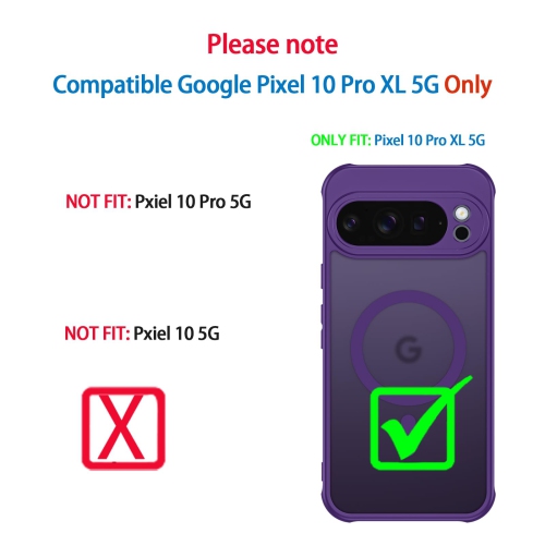 Étui mat pour Pixel 10 Pro XL de Google avec protecteur d'écran, Compatible avec MagSafe, Dragonne antichoc Protection militaire contre les chutes,