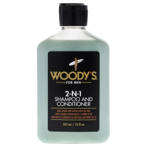 Shampooing et revitalisant 2-N-1 par Woodys pour hommes - Shampooing et revitalisant 12&nbsp;oz