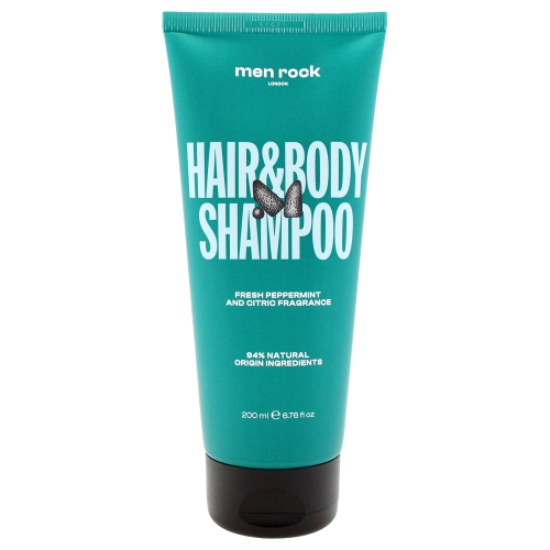 Hair and Body Shampoo by Men Rock for Men - 6.76 oz Shampoo