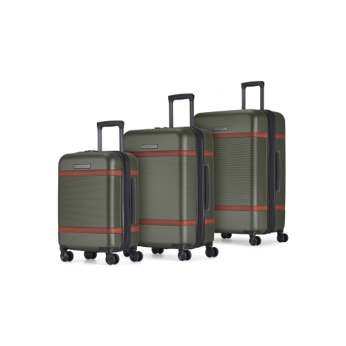 Bugatti - Wellington 3 Piece Hardside Luggage Set with Expansion - Green
