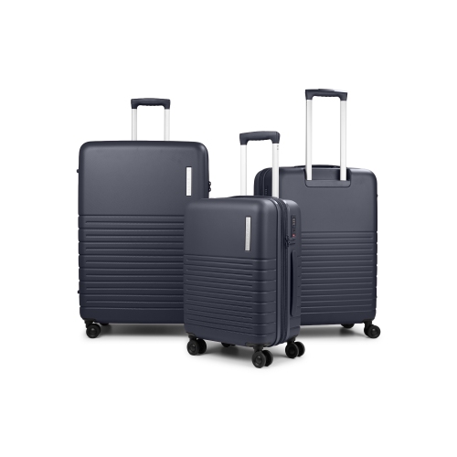 Bugatti - Birmingham 3 Piece Luggage Set with Expansion - Navy