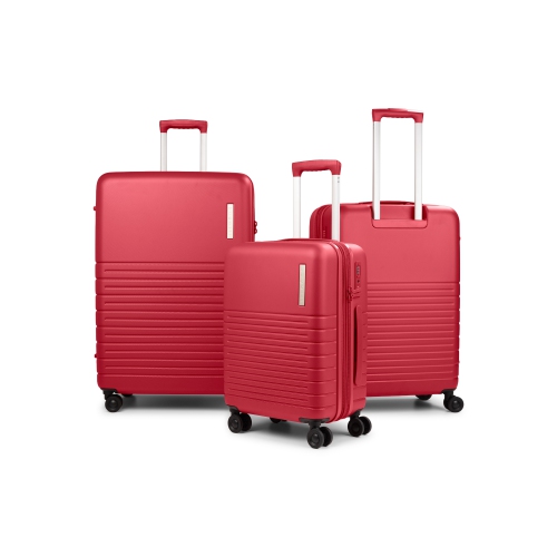Bugatti - Birmingham 3 Piece Luggage Set with Expansion - Red