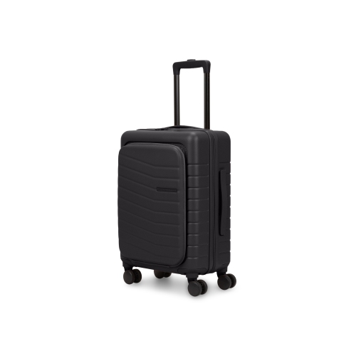 Bugatti - Munich Pro Hardside 3 Piece Luggage Set with Front Pocket - Black