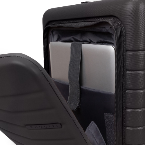 Bugatti - Munich Pro Hardside 3 Piece Luggage Set with Front Pocket - Black