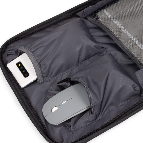 Bugatti - Munich Pro Hardside 3 Piece Luggage Set with Front Pocket - Black