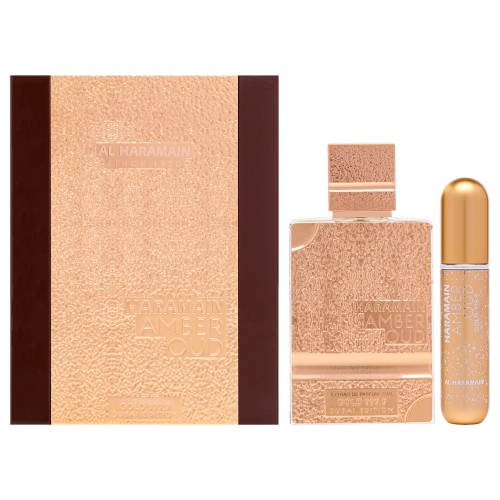 Amber Oud Gold 999.9 - Dubai Edition by Al Haramain for Unisex - 2.53 oz Extrait De Parfum Spray