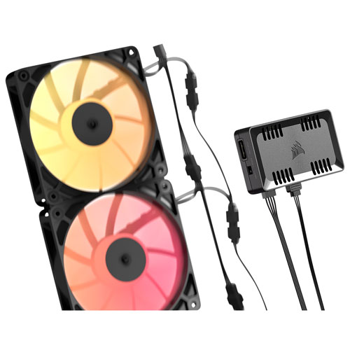 Contrôleur d'éclairage et de ventilateur RVB adressable Commander Duo de Corsair