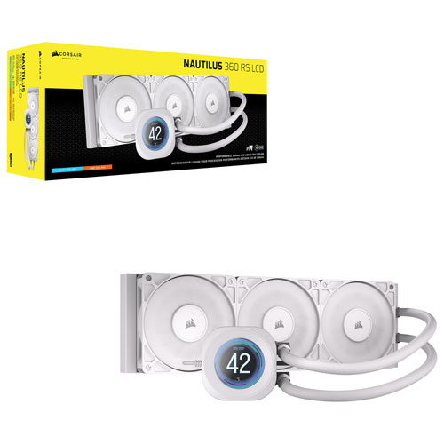 Système de refroidissement liquide pour processeur Nautilus 360 RS ACL de Corsair - Blanc