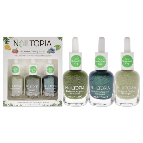 NAILTOPIA  Be-Leaf In Yourself Kit By for Women - 3 PC 0.41OZ Ride Or Die, 0.41OZ Loverboy, 0.41OZ Pickle My Fancy