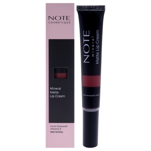 NOTE COSMETIQUE  Mineral Matte Lip Cream - 06 Go By for Women - 0.41 OZ Lipstick In Red