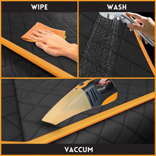 Dog Car Seat Cover for Cars, Trucks & SUVs – Waterproof & Scratch-Proof Hammock Protector w/ Side Flaps & Seat Belt Openings – Non-Slip, Machine