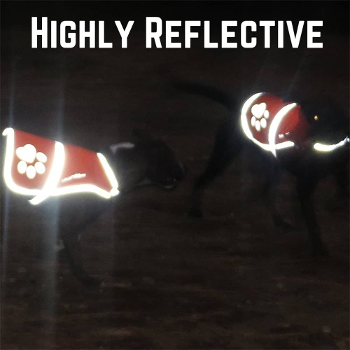 Reflective Dog Safety Vest – High Visibility Adjustable Jacket with Strips for Large Dogs – Ideal for Hunting, Night Walks & Outdoor Use