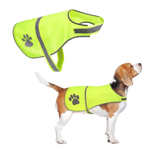 Reflective Dog Safety Vest – High Visibility Adjustable Jacket with Strips for Large Dogs – Ideal for Hunting, Night Walks & Outdoor Use