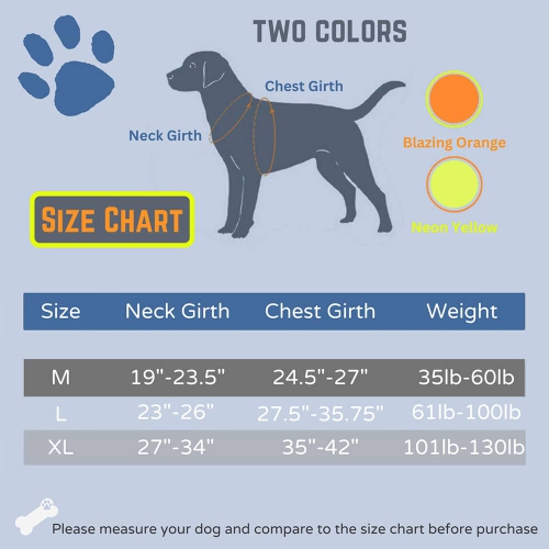 Reflective Dog Safety Vest – High Visibility Adjustable Jacket with Strips for Large Dogs – Ideal for Hunting, Night Walks & Outdoor Use