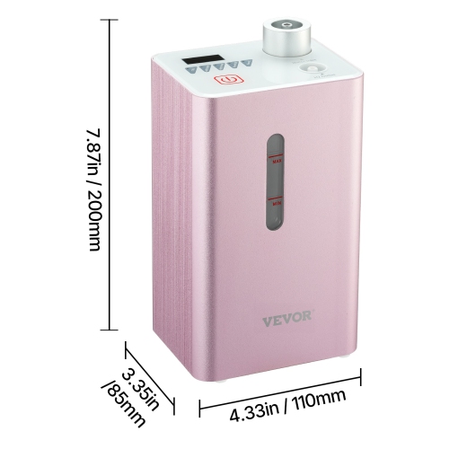 VEVOR 99.99% Hydrogen Inhalation Machine, High Purity Hydrogen Inhaler, HO-Separated 180ml/min Dual Port Hydrogen Oxygen Inhaler, Hydrogen-Rich Water