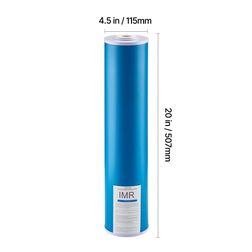 VEVOR 4.5" x 20" Whole House Water Filter Replacement Cartridge, Iron & Manganese Reducing Replacement Filter for 3-Stage Whole Home Water Filtration