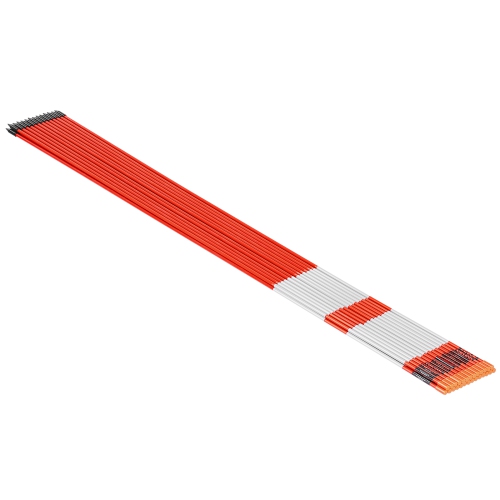 VEVOR 200Pcs Driveway Markers, 48 in Long 1/4 in Dia,Hi-Visibility Driveway Reflectors with 12 in Steel Drill Bits,Reflective Snow Sticks Fiberglass