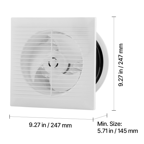 VEVOR 6 inch Through-The-Wall Ventilation Fan, 110 CFM Through Wall Exhaust Fan with AC Motor, Quiet Vent Easy Installation for Bathroom, Laundry